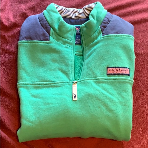 Vineyard Vines: Green Quarter (1/4) Zip - Picture 2 of 6